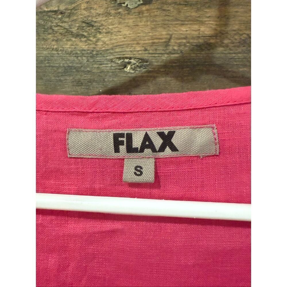 Flax NWOT button front linen pink jacket shacket size Small - Picture 4 of 9